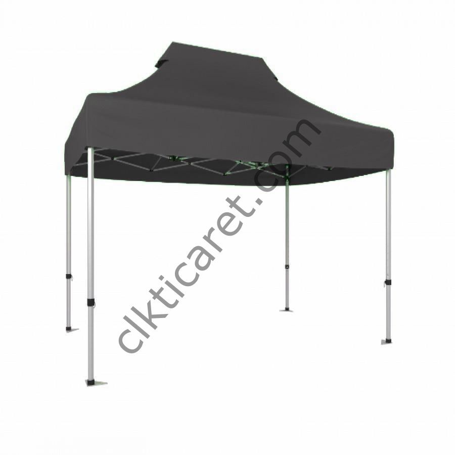 CLK 2x3 40mm Alüminyum Katlanabilir Portatif Tente Gazebo Çadır Gri