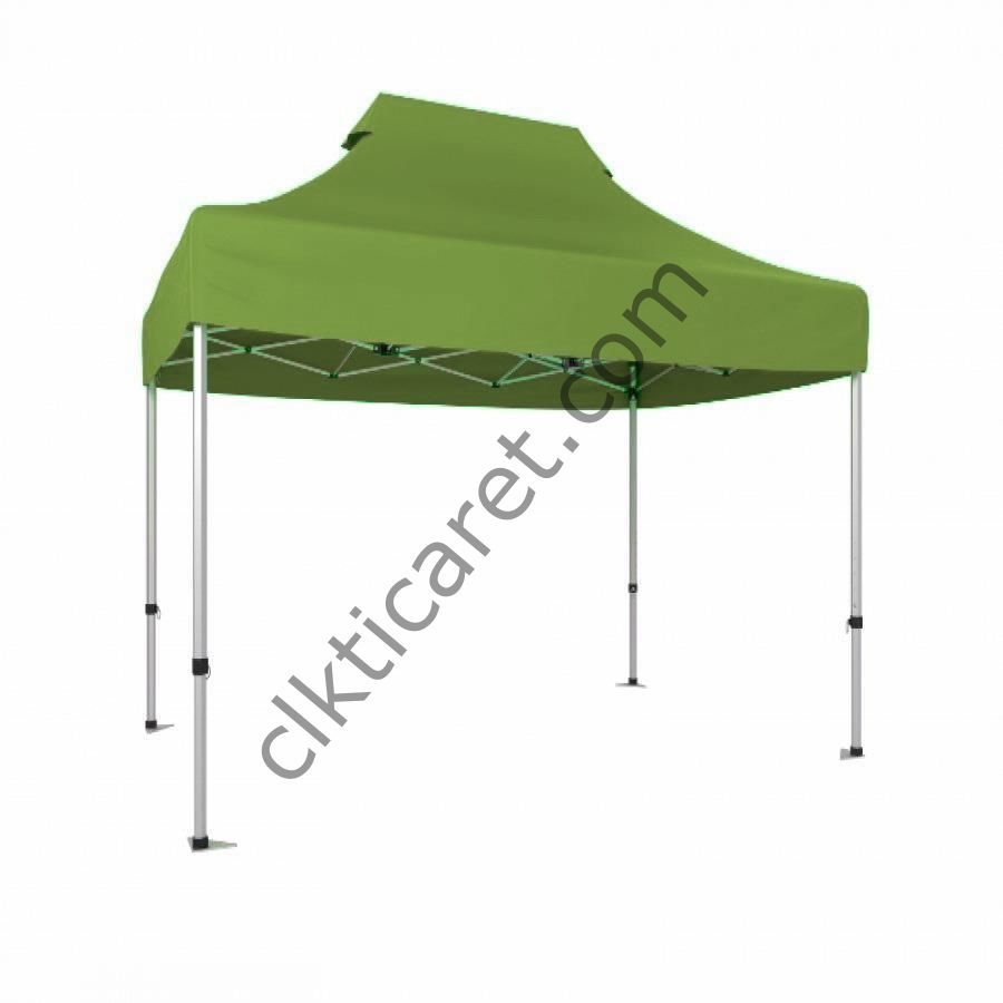 CLK 2x3 40mm Alüminyum Katlanabilir Portatif Tente Gazebo Çadır Haki Askeri Yeşil