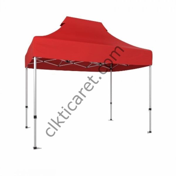 CLK 2x3 40mm Alüminyum Katlanabilir Portatif Tente Gazebo Çadır Kırmızı
