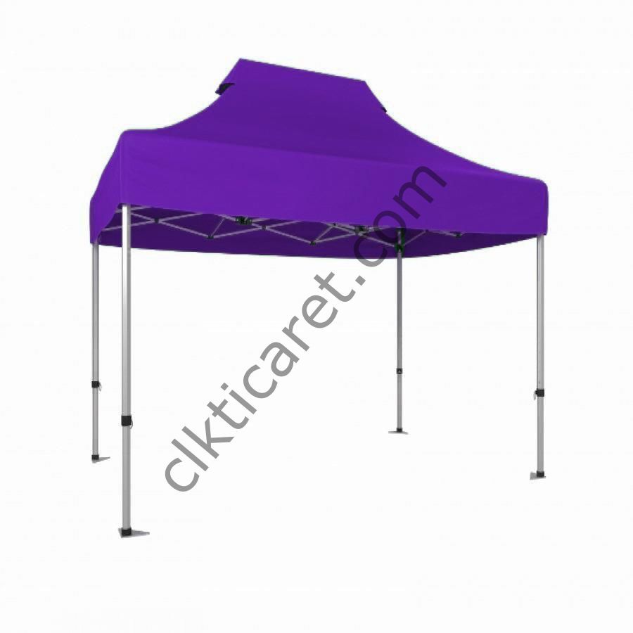 CLK 2x3 40mm Alüminyum Katlanabilir Portatif Tente Gazebo Çadır Mor