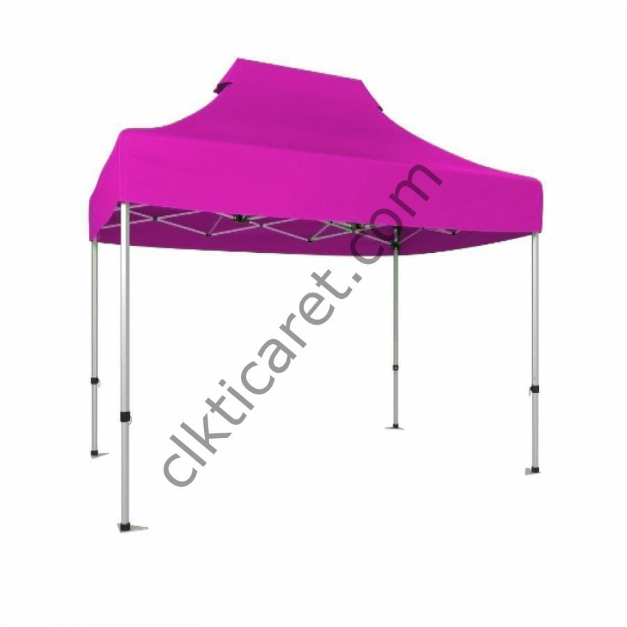 CLK 2x3 40mm Alüminyum Katlanabilir Portatif Tente Gazebo Çadır Pembe