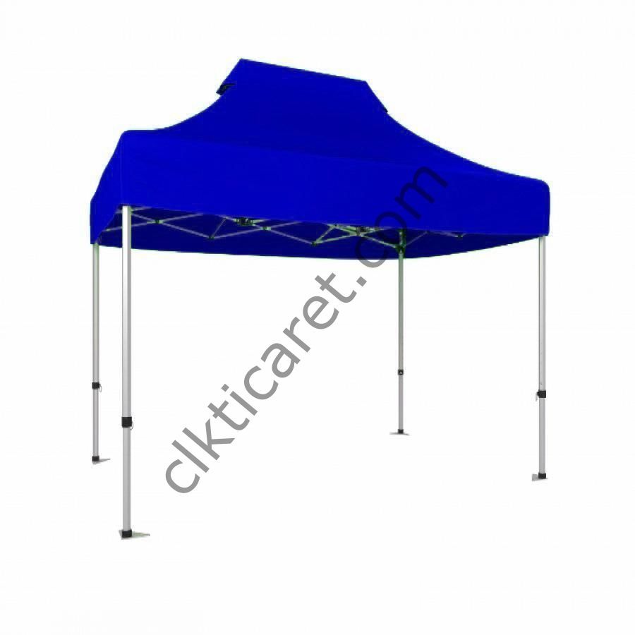 CLK 2x3 40mm Alüminyum Katlanabilir Portatif Tente Gazebo Çadır Saks Mavi