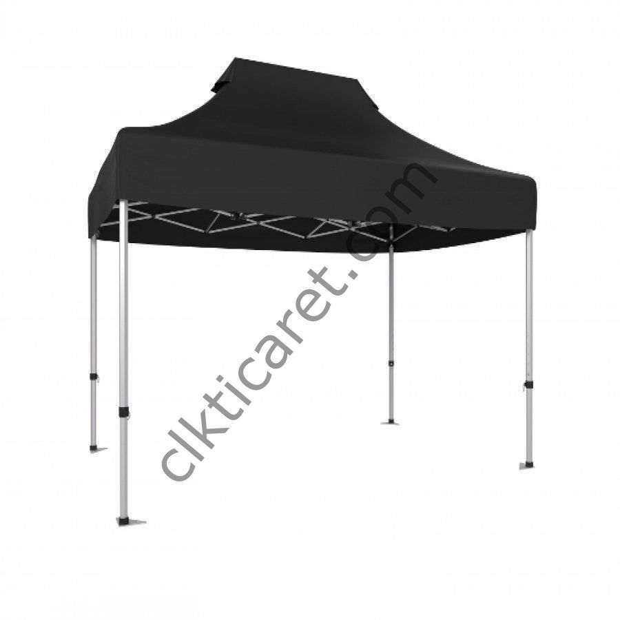 CLK 2x3 40mm Alüminyum Katlanabilir Portatif Tente Gazebo Çadır Siyah