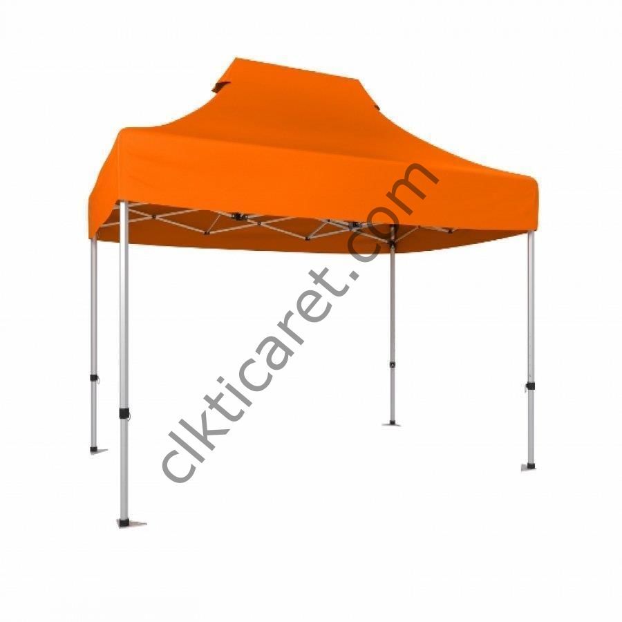 CLK 2x3 40mm Alüminyum Katlanabilir Portatif Tente Gazebo Çadır Turuncu