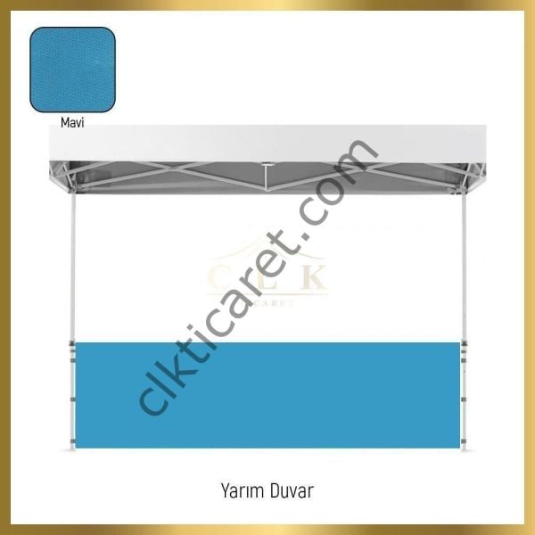 CLK 3x4,5 40 mm Katlanabilir Tente Gazebo Çadır Gazebo Çadır 1 Tam Duvar 3 Yarım Duvar Mor