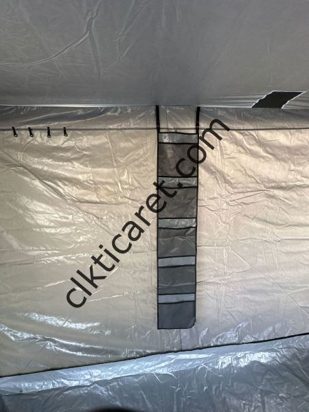 CLK 3x6 Verendalı 30 mm Profil Portatif Katlanır Gazebo Kamp Çadır Açık Gri Sarı