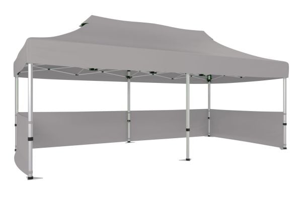 CLK 3x6 40mm Alüminyum Katlanabilir Tente Gazebo Çadır 3 Kenar Yarım Duvarlı