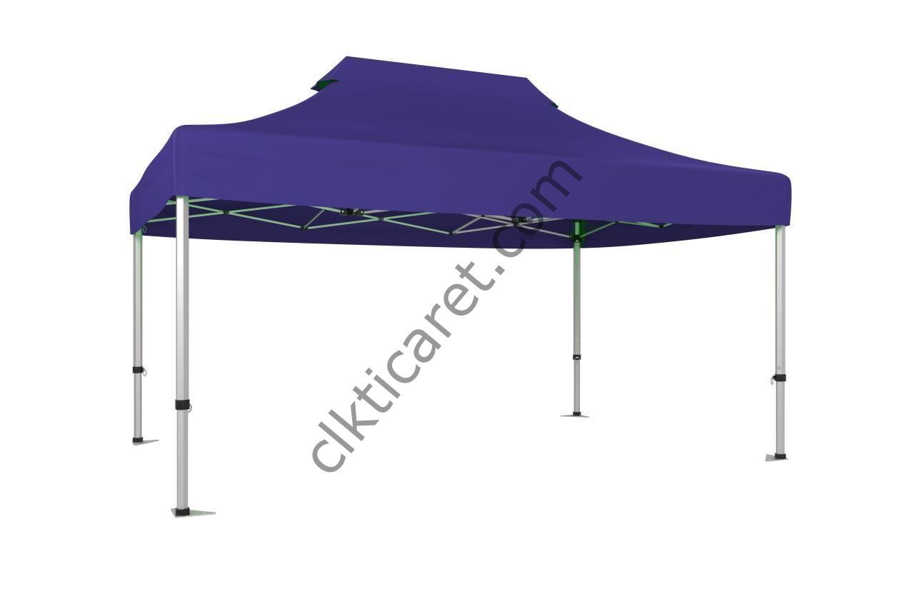 CLK 3x4,5 40mm Alüminyum Katlanabilir Tente Gazebo Çadır Lacivert