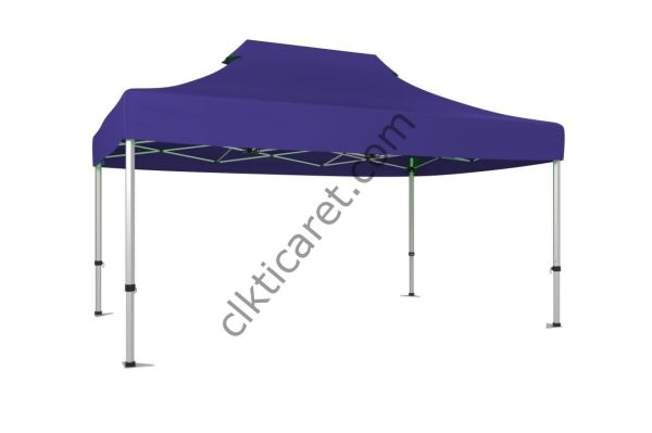CLK 3x4,5 40mm Alüminyum Katlanabilir Tente Gazebo Çadır Lacivert