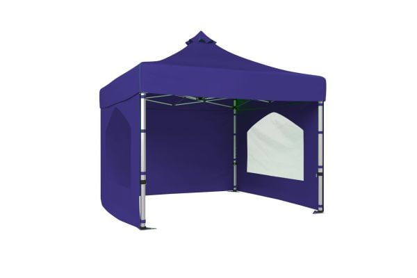 CLK 3x3 52mm Kalın Alüminyum Katlanabilir Tente Gazebo Çadır 3 Kenar Kapalı 2 Camlı