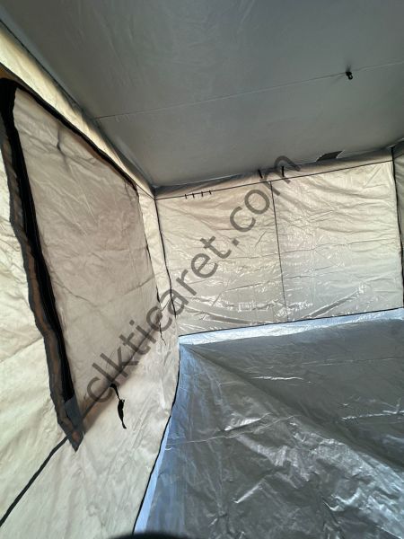 CLK 3x6 Verendalı 40 mm Profil Portatif Katlanır Gazebo Kamp Çadır Antrasit Gri Açık Mavi (Turkuaz)