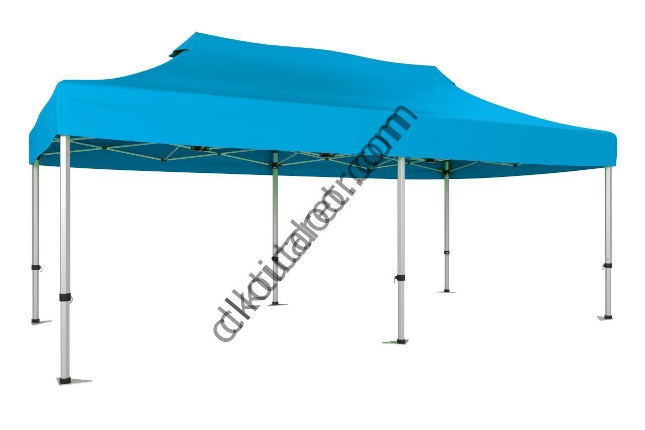 CLK 2x4 40mm Alüminyum Katlanabilir Tente Gazebo Çadır Açık Mavi (Turkuaz)