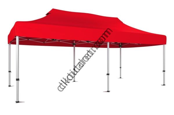 CLK 2x4 40mm Alüminyum Katlanabilir Tente Gazebo Çadır Kırmızı