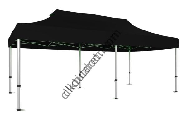 CLK 2x4 40mm Alüminyum Katlanabilir Tente Gazebo Çadır Siyah