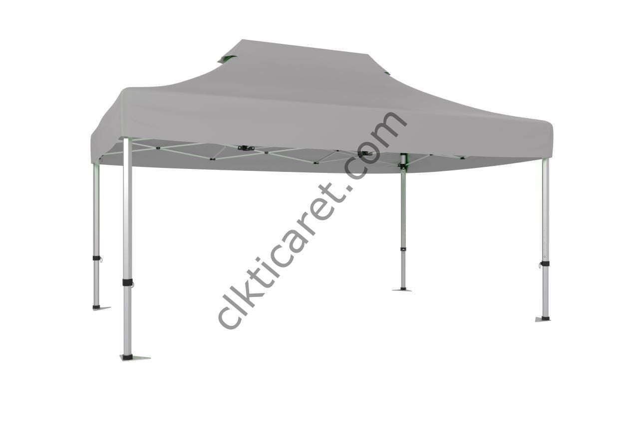 CLK 4x6 52mm Kalın Alüminyum Katlanabilir Tente Gazebo Çadır Gazebo Çadır Açık Gri