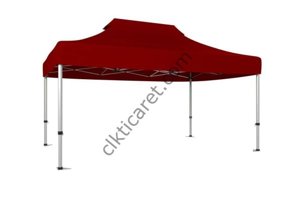 CLK 4x6 52mm Kalın Alüminyum Katlanabilir Tente Gazebo Çadır Gazebo Çadır Bordo