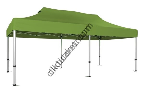 CLK 2x4 40mm Alüminyum Katlanabilir Tente Gazebo Çadır Haki Askeri Yeşil