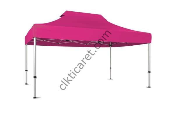 CLK 4x6 52mm Kalın Alüminyum Katlanabilir Tente Gazebo Çadır Gazebo Çadır Pembe