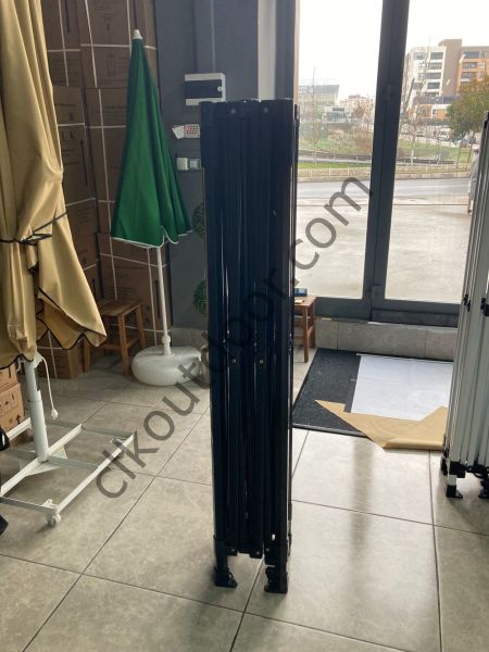 CLK 3x3 mt 40 mm İskelet Yeni Nesil 2 Kapı 4 Pencere TENTELİ Gazebo Portatif Kamp Çadırı Gri Saks Mavi