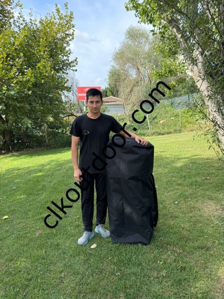 CLK 3x3 mt 40 mm İskelet Yeni Nesil 2 Kapı 4 Pencere TENTELİ Gazebo Portatif Kamp Çadırı Gri Açık Gri