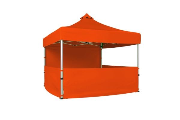 CLK 5x5 52mm Kalın Alüminyum Katlanabilir Tente Gazebo Çadır 4 Yan Kapalı 3 Yarım Duvarlı Çadır