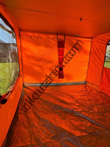 CLK 3x6 30 mm Verendalı Portatif Katlanabilir Gazebo Kamp Çadırı Sineklikli Model Sarı