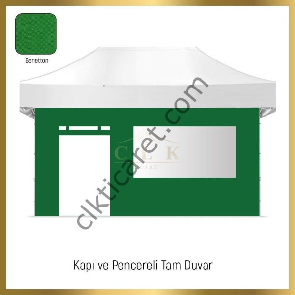 CLK 3x4,5 Katlanabilir Tente Gazebo Portatif Çadır 30 mm 2 Yan Pencereli 1 Yan Aksesuarsız 1 Yan Kapı ve Pencereli Pembe