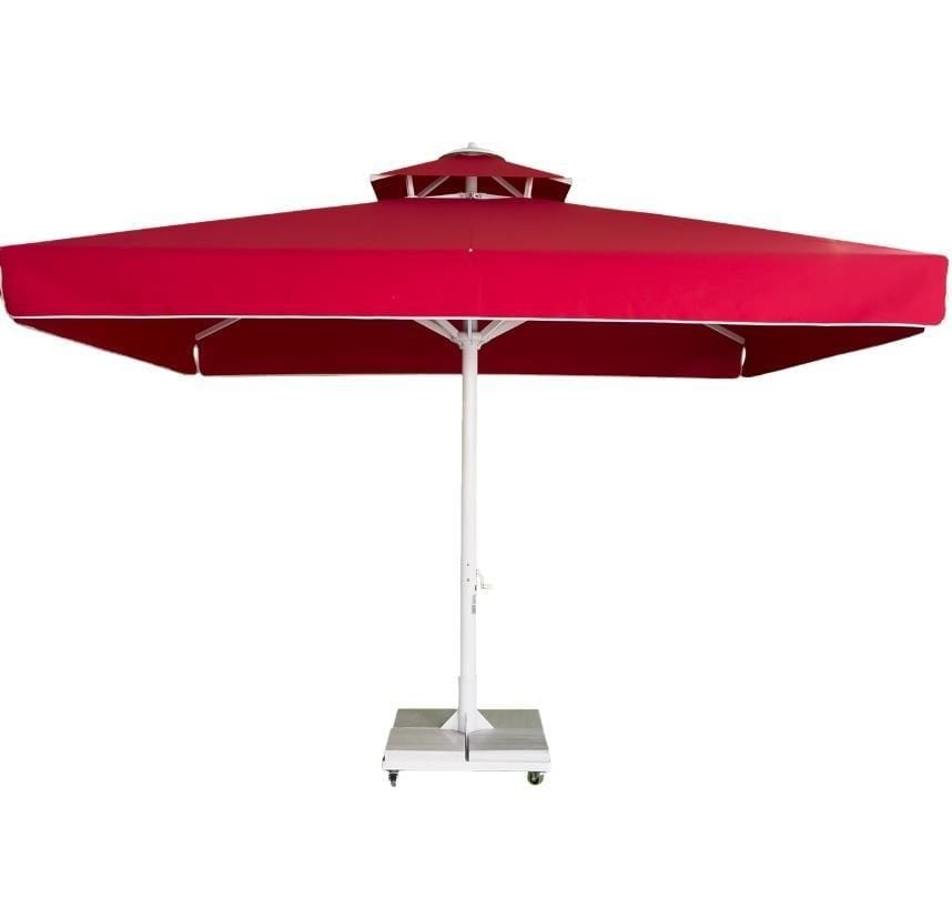 CLK 4x4 Metre Saçaklı Eko Model Krank Sistem Teleskopik Şemsiye Q80 Profil