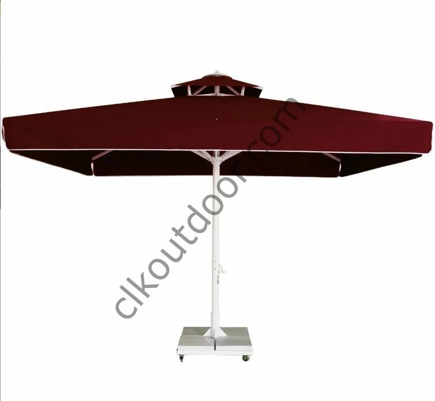 CLK 4,5x4,5 Metre Saçaklı LUX Model Krank Sistem Teleskopik Şemsiye Q90 Profil