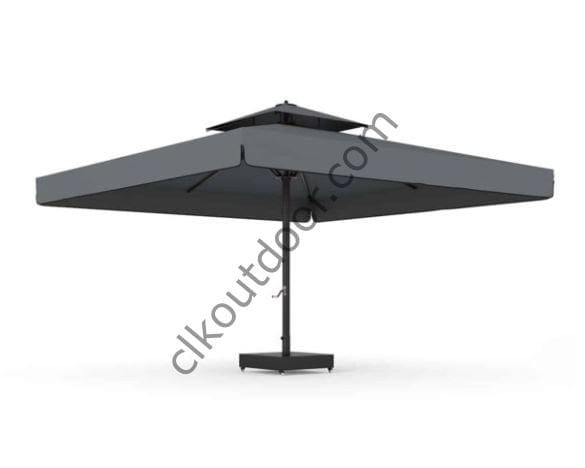 CLK 5x5 Metre Saçaklı LUX Model Krank Sistem Teleskopik Şemsiye Q90 Profil