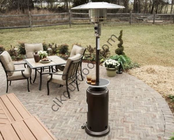 CLK Tüplü Palmiye Soba Bistro Masalı Şemsiye Mantar Tipi Kahverengi Dış Mekan Isıtıcı