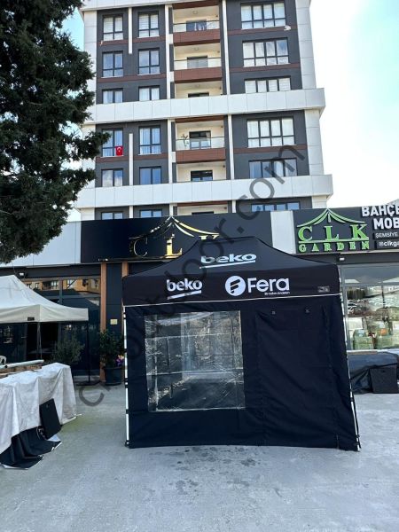 CLK 2x3 mt Tavan Logo Baskılı Gazebo Katlanabilir Tente Stand Tanıtım Fuar Çadırı