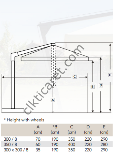 CLK Knight Yandan Sabit Kollu Logo Baskılı Şemsiye İmalatı ve Satışı