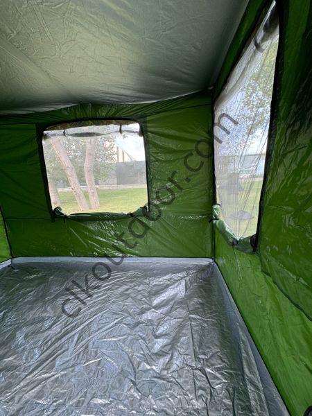 CLK 3x3 mt Katlanabilir Portatif Kısa Bagaj Boy 115 cm Gazebo Portatif Kamp Çadırı Haki Benetton Yeşil