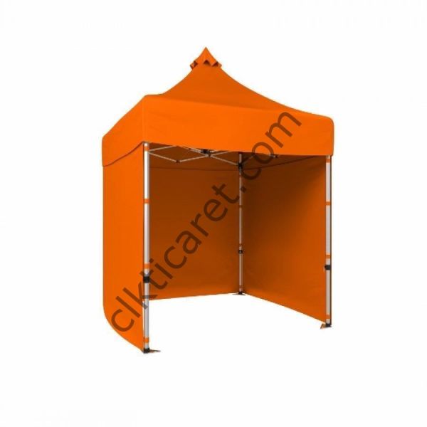 CLK 2x2 40mm Alüminyum Katlanabilir Tente Gazebo Çadır 3 Kenar Kapalı Turuncu