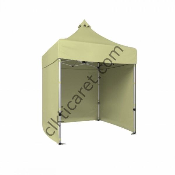 CLK 2x2 40mm Alüminyum Katlanabilir Tente Gazebo Çadır 3 Kenar Kapalı Krem