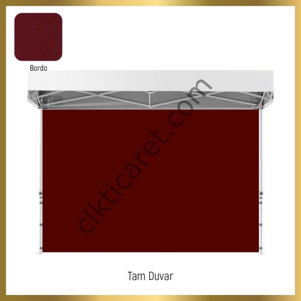 CLK 3x6 Katlanabilir Tente Gazebo Portatif Çadır 30 mm 2 Yan Kapalı Açık Yeşil