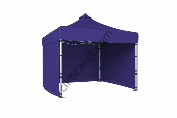 CLK 2,5x2,5 40 mm Katlanabilir Tente Gazebo Çadır Gazebo Çadır 3 Yan Kapalı Lacivert