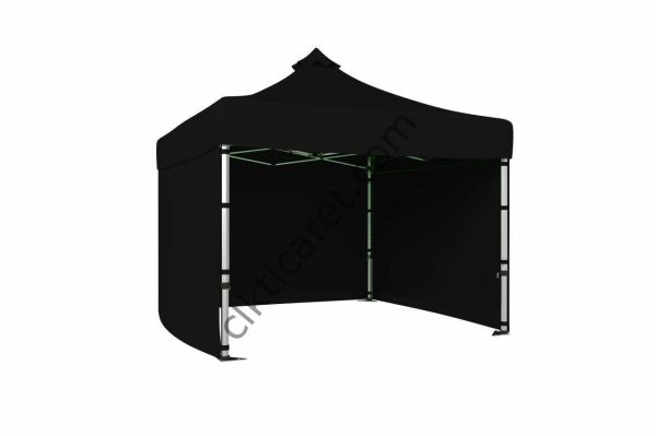 CLK 2,5x2,5 40 mm Katlanabilir Tente Gazebo Çadır Gazebo Çadır 3 Yan Kapalı Siyah