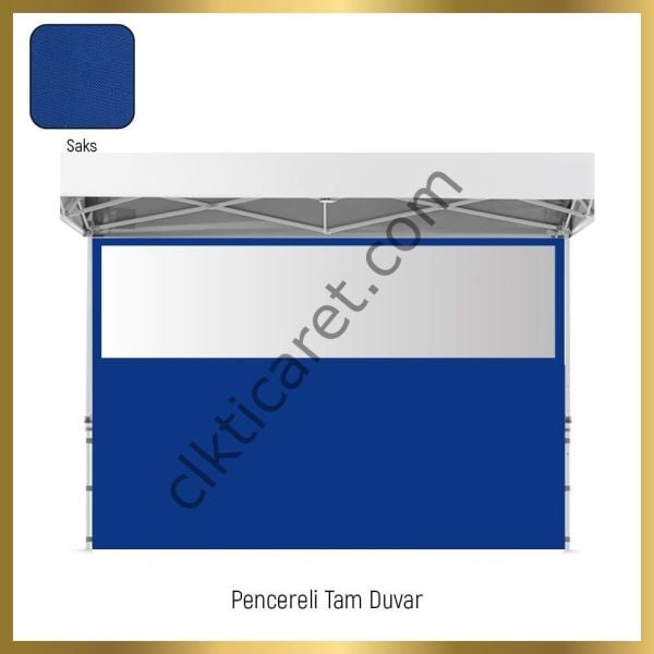 CLK 2,5x2,5 40 mm Katlanabilir Tente Gazebo Çadır Gazebo Çadır 3 Yan Duvarlı 2 Pencereli