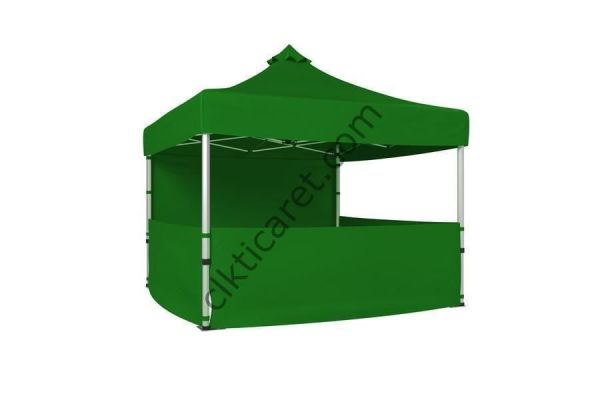 CLK 2,5x2,5 40 mm Katlanabilir Tente Gazebo Çadır Gazebo Çadır 1 Tam Duvar 3 Yarım Duvar Benetton Yeşil