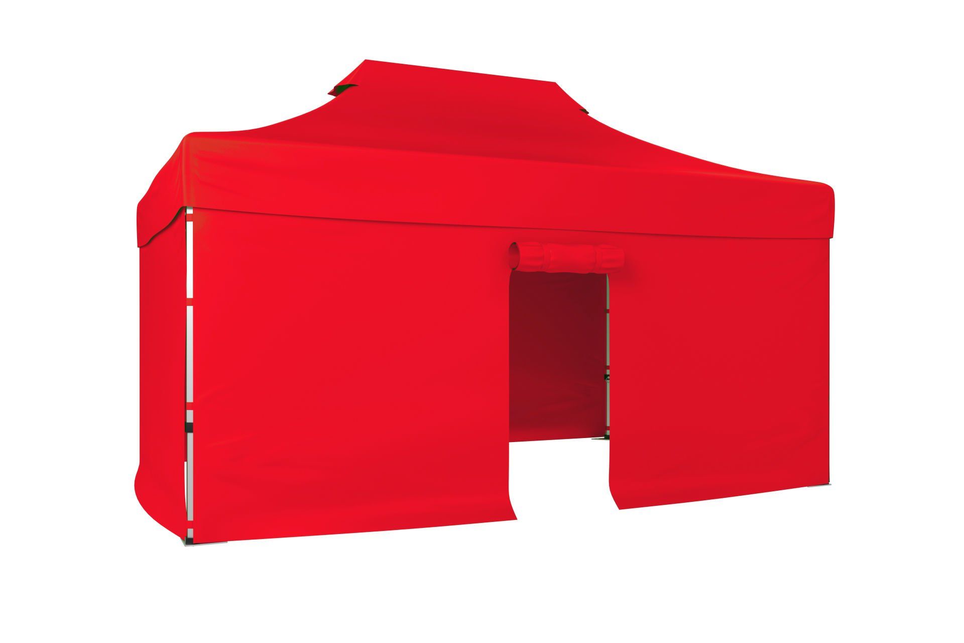 CLK 4x6 52mm Kalın Alüminyum Katlanabilir Tente Gazebo Çadır 3 Kenar Kapalı 1 Kapılı Bej