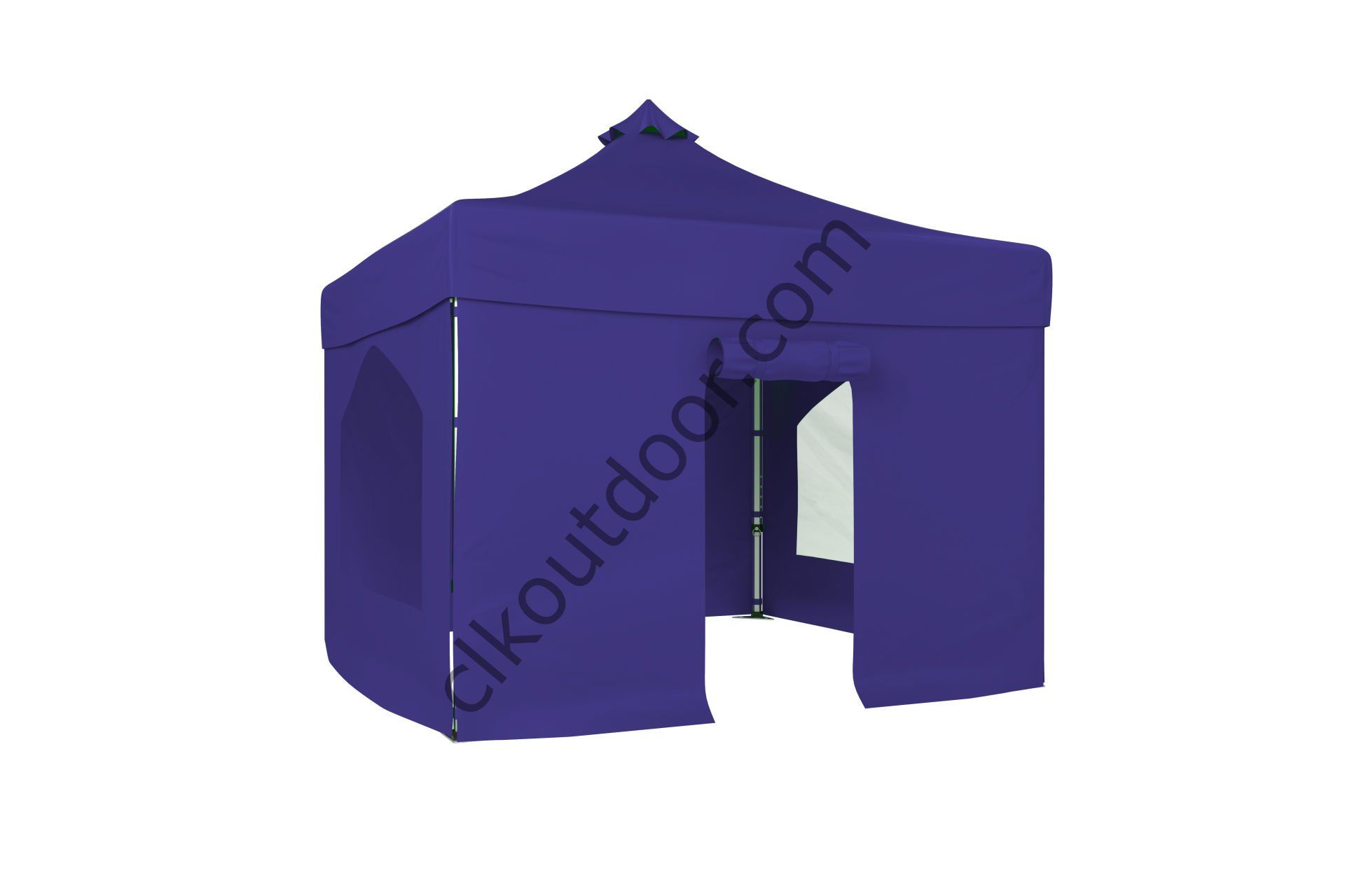 CLK 3x3 Metre Kısa Bagaj Boy 115 cm Katlanabilir Gazebo Çadır 4 Yan Kapalı 2 Pencere Kapılı Lacivert