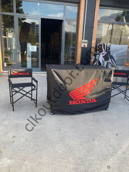 Portatif 70x130 Stand Masası ve Rejisör Katlanır Logo Baskılı Sandalye Set