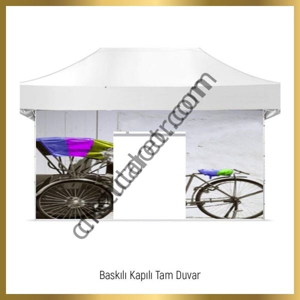 CLK 5x7,5 Metre Kalın 52mm Alüminyum Profil Baskılı Gazebo Çadır Portatif Tente Set