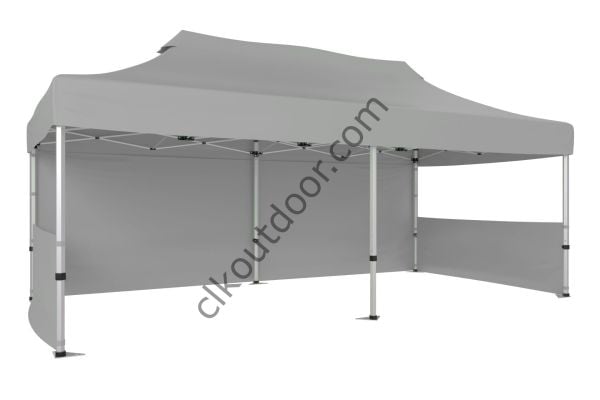 CLK 2x4 mt 40mm Alüminyum Katlanabilir Tente Gazebo Çadır 1 Tam Duvar 2 Yarım Duvar