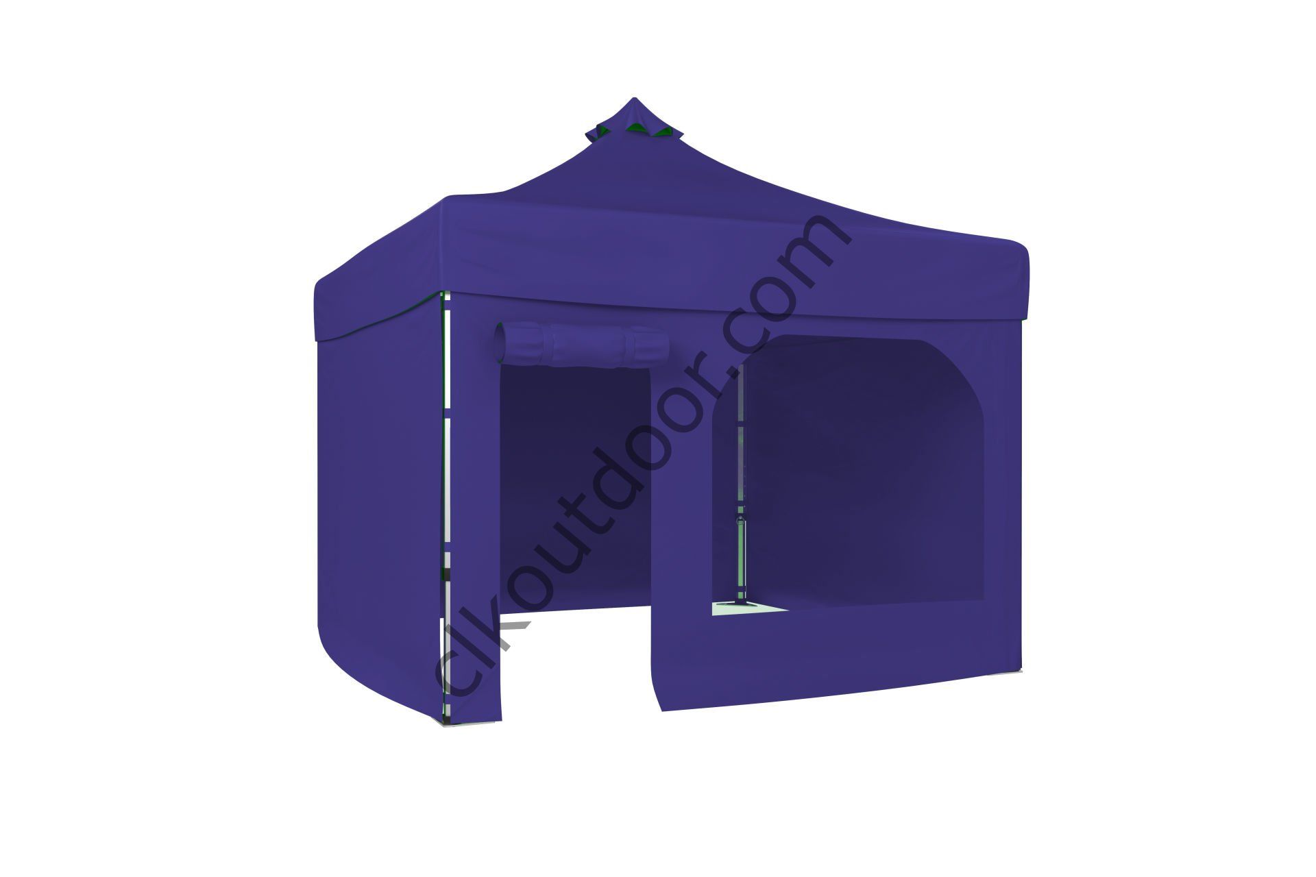 CLK 3x3 Metre Kısa Bagaj Boy 115 cm Katlanabilir Gazebo Çadır 4 Yan Kapalı 1 Pencere 1 Kapı Lacivert