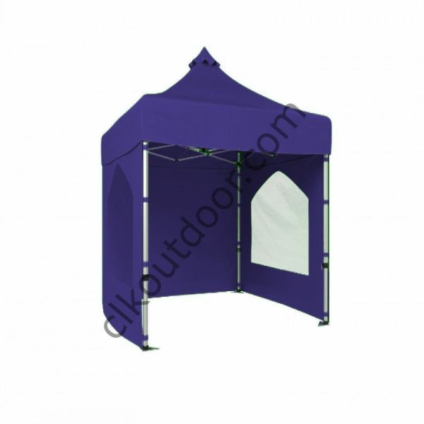 CLK 1,5 mt 40mm Alüminyum Katlanabilir Tente Gazebo Çadır 3 Kenar Kapalı 2 Camlı Lacivert