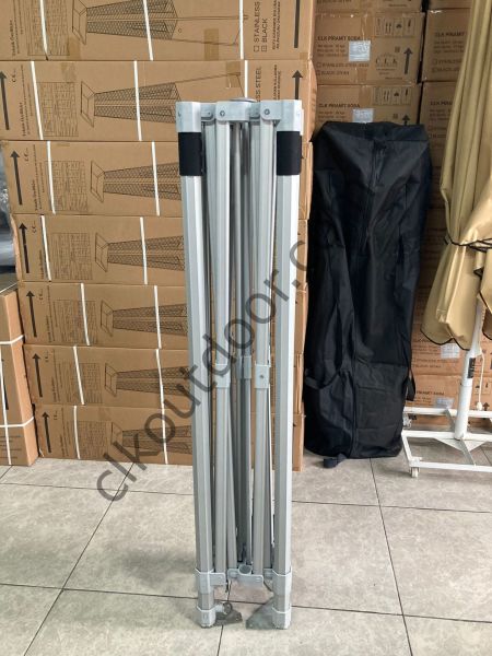 CLK 3x3 52mm Kalın Alüminyum Katlanabilir Tente Gazebo Çadır 4 Yan Kapalı 2 Camlı 1Kapılı Tam Duvarlı Kırmızı