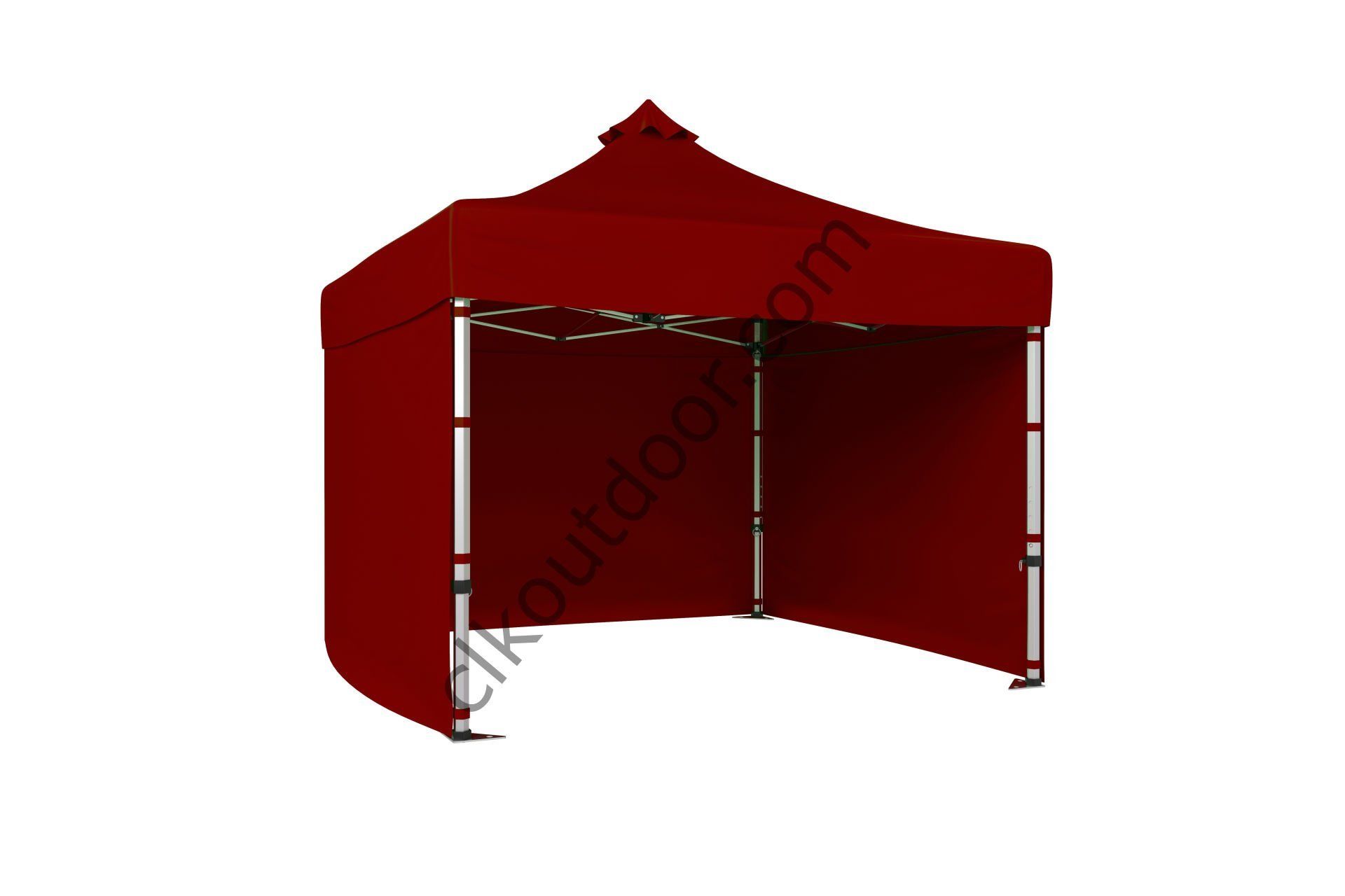 Kısa Bagaj Boy 115 cm Katlanabilir Gazebo Çadır 3 Yan Kapalı Perdeli Bordo